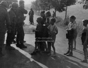 German Children Begging for Food, June, 1945