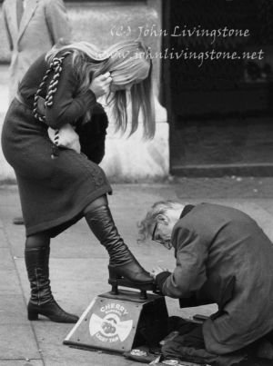 Fleet Street Shoe Shine, London 1970